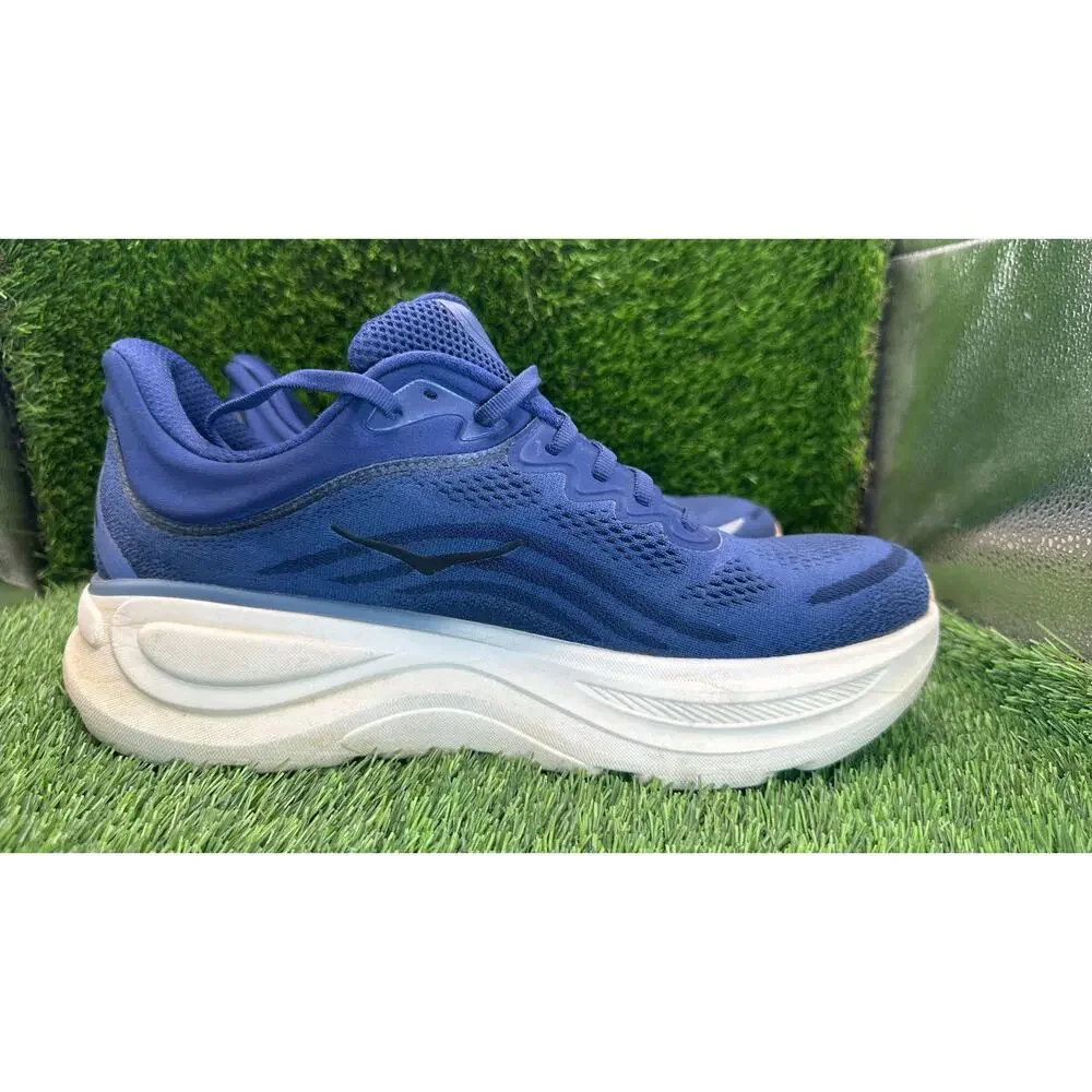 Hoka One One Bondi 9 1162013-MVR Athletic Sneaker Men's 11 Blue Knit Gym Running